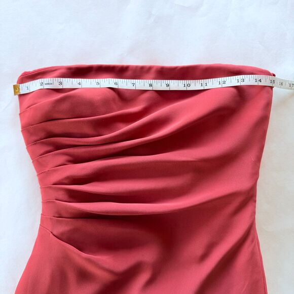 Armani Collezioni 2004 Silk Blend Strapless Mini Sheath Dress in Dusty Rose Pink - Picture 9 of 10